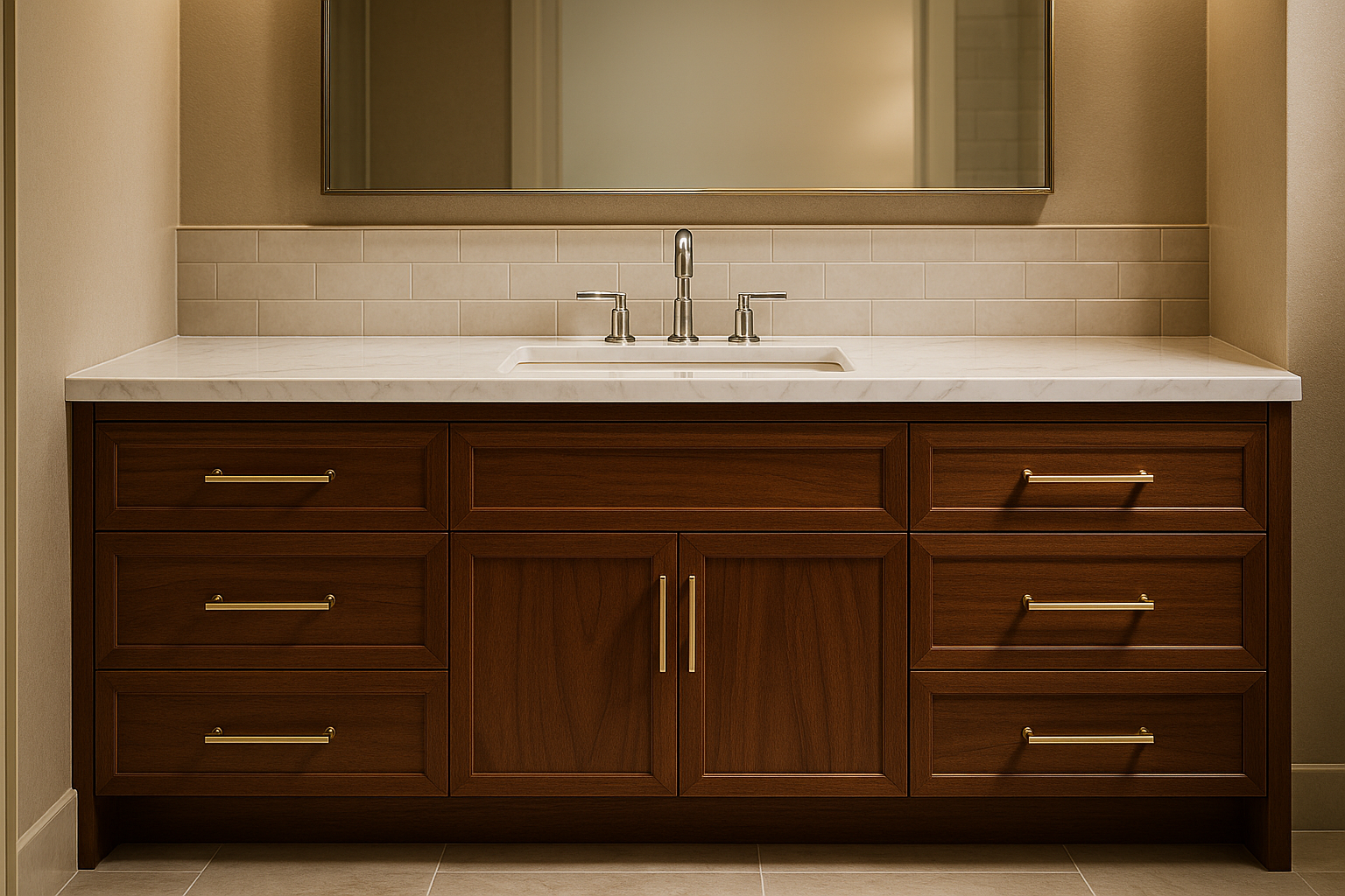 Double Sink Vanity:Functionality Meets Luxury in Bathroom Design