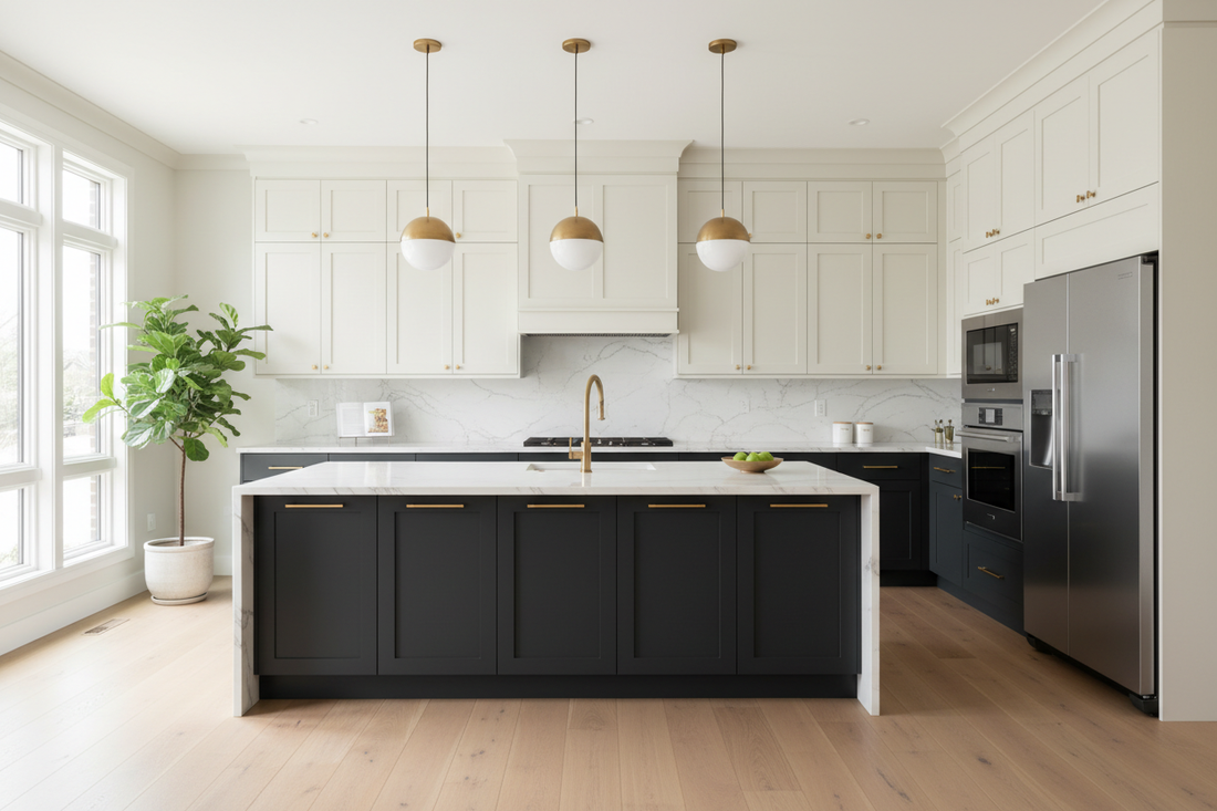two tone kitchen cabinets