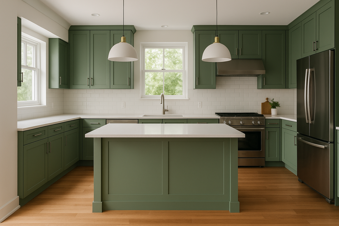 Green for Kitchen Cabinets