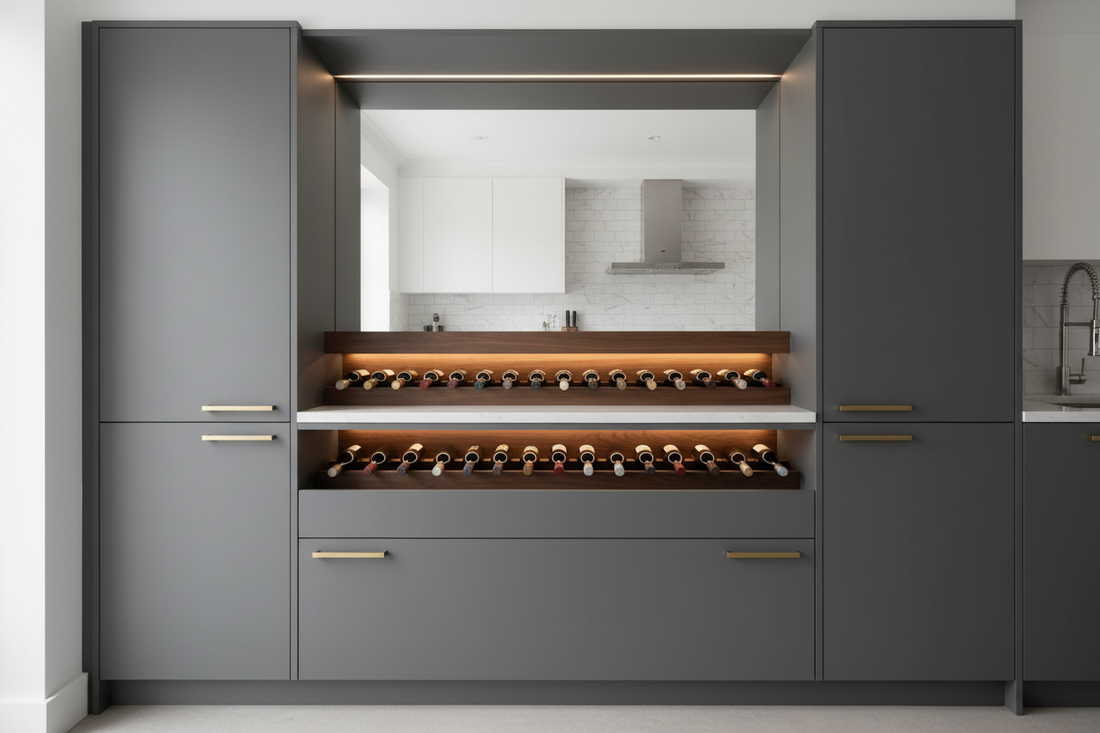 cabinet and wine rack